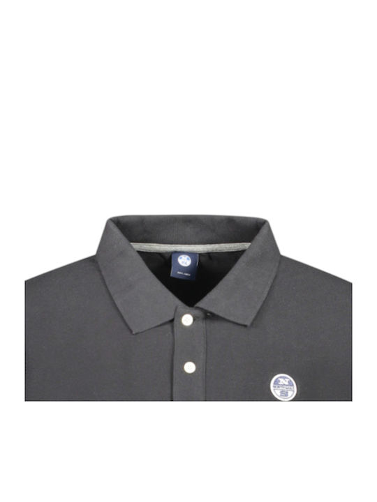 Polo Bluza Tricou Cu Mâneci Scurte Neagră