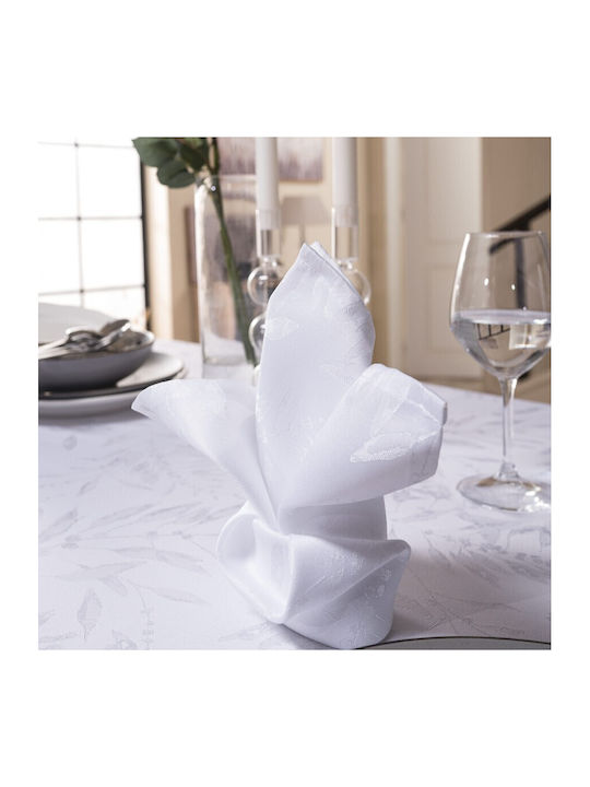 Teoran Tablecloth Drancy White 160x250cm