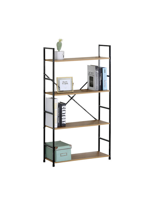 Darrow Bücherregal Eiche/Schwarz 58.6x23.5x112cm