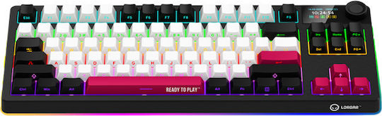 Lorgar KBP70TKLW Wireless Gaming Mechanical Keyboard Tenkeyless with RGB lighting (English US) Black/Red