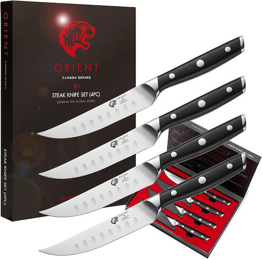 Orient Origin Series Μαχαίρια Steak από Ανοξείδωτο Ατσάλι 13cm 4τμχ