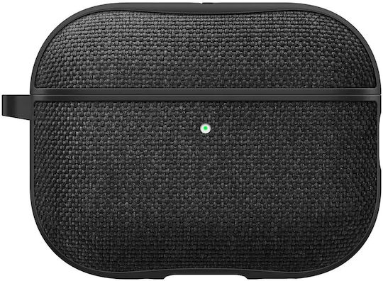 Spigen Urban Fit Case Silicone / Fabric / Plastic with Hook in Black color for Apple AirPods Pro 3