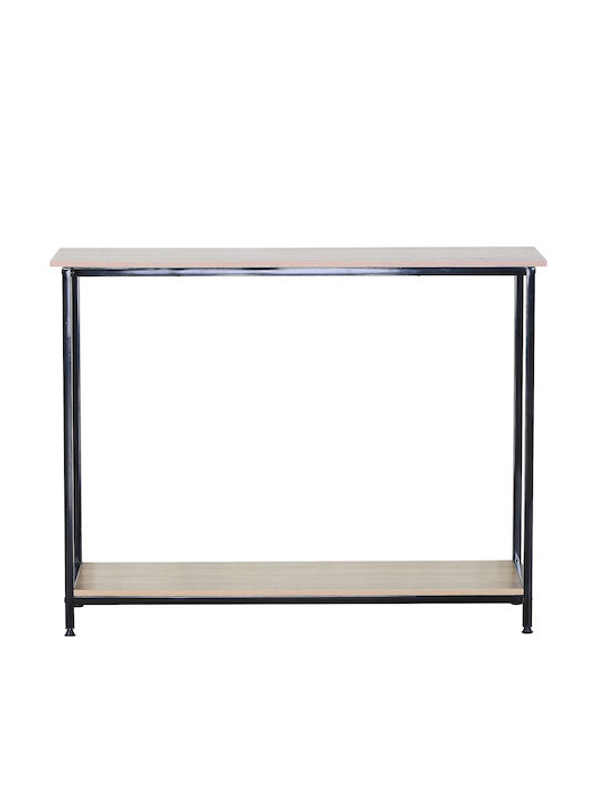 Quenley Konsole Δρυς/μαύρο L106xB35xH81cm