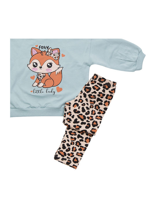 Kinder-Set mit Leggings Winter 3Stück Mint