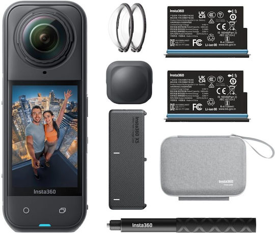 Insta360 x5 Action Camera 8K Satin White Limited Edition with Screen and Wi-Fi White