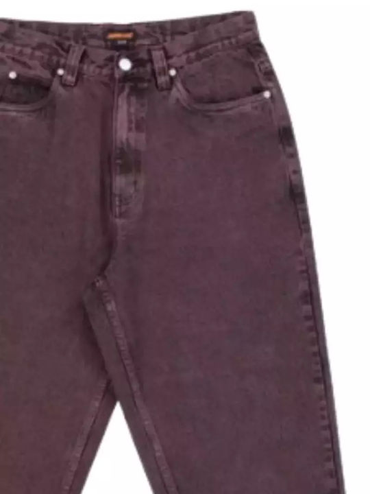 Hose in Weitem Schnitt Dark Cherry