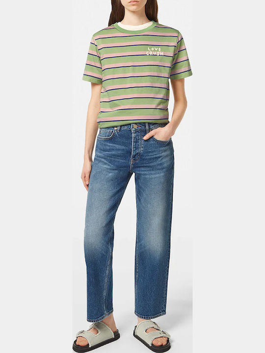 Women's Jean Trousers in Straight Line Blue Dream