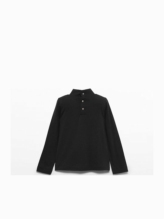 Kids Long-Sleeved Black Blouse