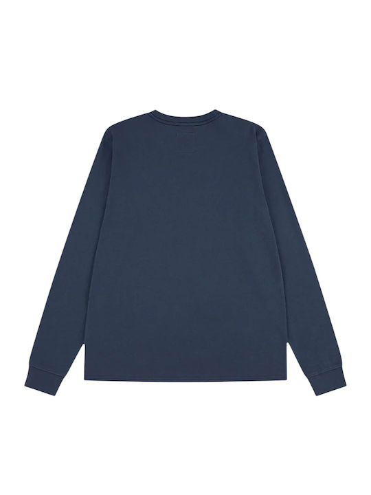 Kinderhemd Langarm Marineblau