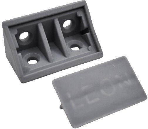 Colțar De Susținere Cu Capac Din Plastic Leon 20x20x40mm 100 Bucăți Negru