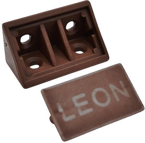 Colțar De Susținere Cu Capac Din Plastic Leon 20x20x40mm 100 Bucăți Negru
