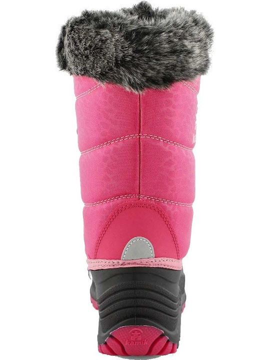 Kinderstiefel mit Schnürsenkeln Rosa