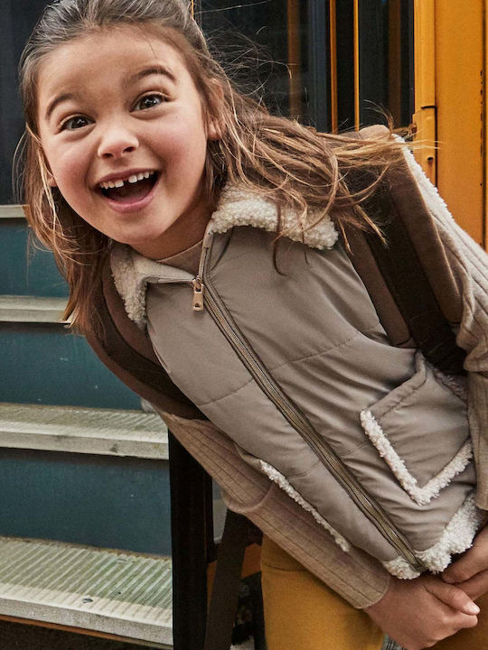 Kinder Freizeitjacke Ärmellos Brown