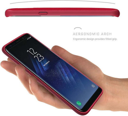 Evutec Back Cover Σιλικόνης Μαγνητικό Κόκκινο (Galaxy S8+)