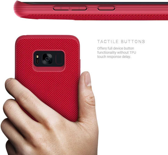 Evutec Back Cover Σιλικόνης Μαγνητικό Κόκκινο (Galaxy S8+)