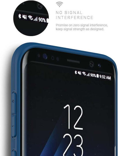 Evutec Back Cover Σιλικόνης Μαγνητικό Μπλε (Galaxy S8+)