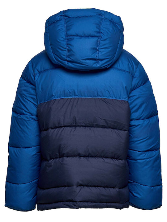 PIKE LAKE Kids Quilted Short Jacket Hooded Blue