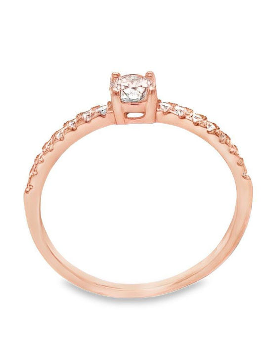 Verita Damen Ring mit Zirkonia aus Silber Vergoldet