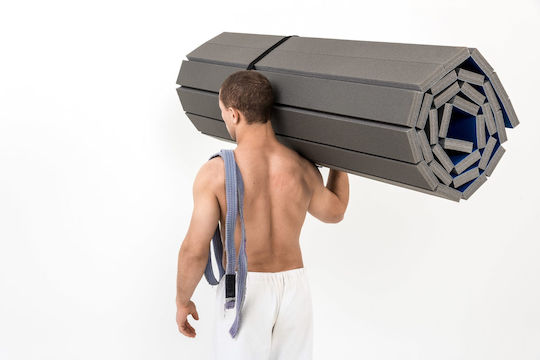 Trainingsmatte Kampf Gymnastik 5m x 1,5m Dicke 5cm Blaue Rollmatte Premium
