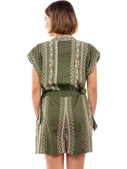 Jumpsuit Merope P2301001 Женска Късоръкава Цялостна Форма khaki