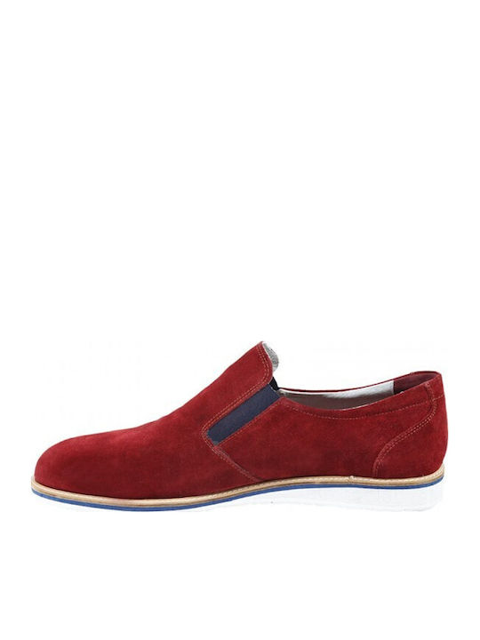 Leder Herren Freizeitschuhe Rot