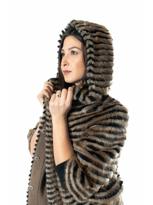 Frauen Pelz Beige