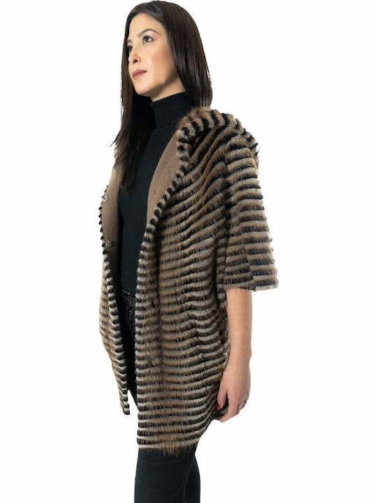 Frauen Pelz Beige