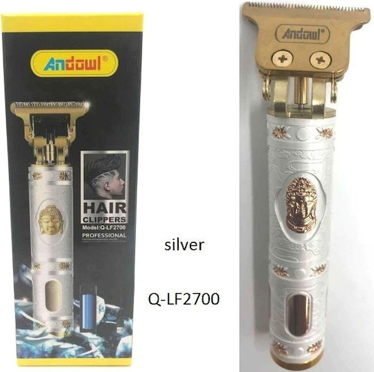 Andowl Wiederaufladbare Haarschneidemaschine Silber Q-LF2700