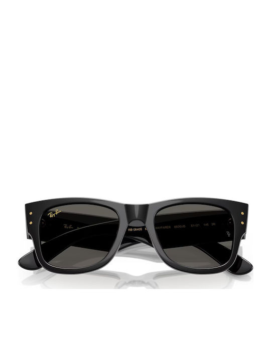 Ray Ban Mega Wayfarer Unisex Γυαλιά Ηλίου με Μαύρο Κοκκάλινο Σκελετό και Μαύρο Φακό RB0840S 6826J5