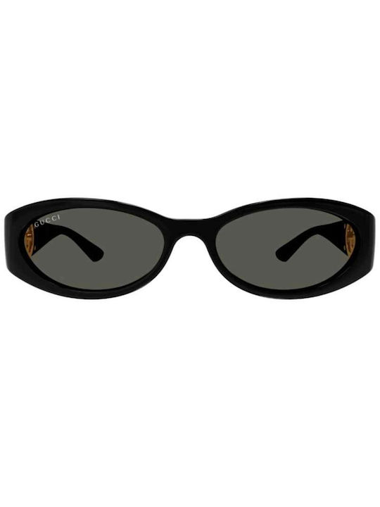Gucci Damenteil Sonnenbrillen mit Schwarzem Horn umrandetem Rahmen und Grauen Gläser GG1660S 001