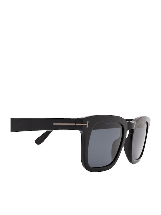 Tom Ford Men's Sunglasses with Black Horn-Rimmed Frame and Grey Gradient Lenses FT0751 01A
