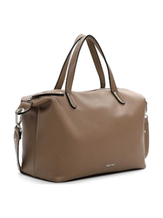 Damentasche Shopper Schultertasche Taupe