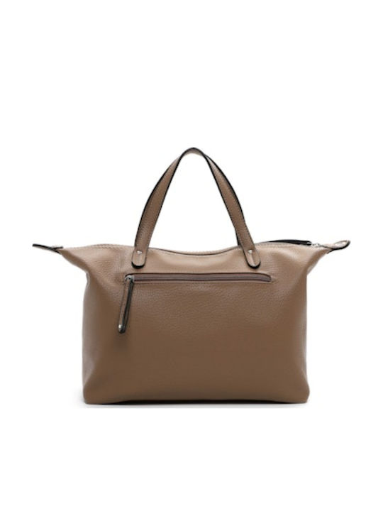 Damentasche Shopper Schultertasche Taupe