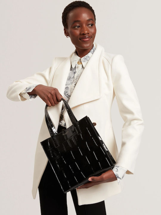 Vivanaa Women's Shoulder Croco Black Bag