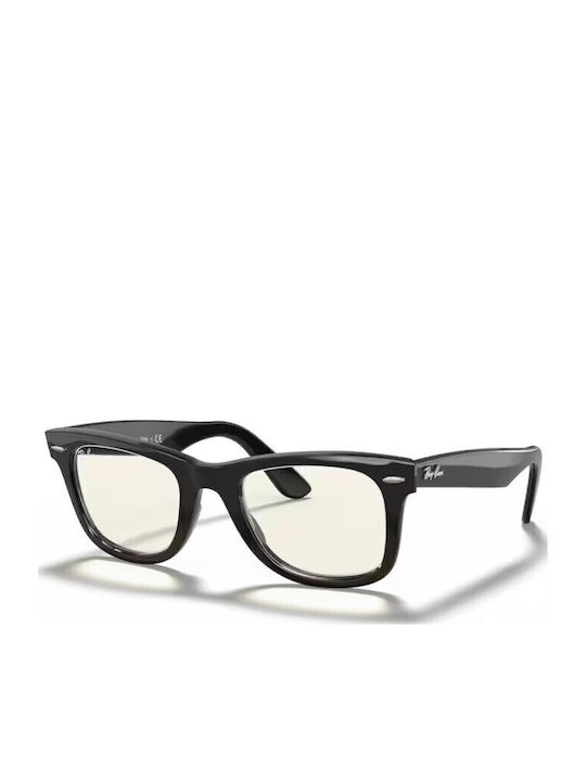 Ray Ban Wayfarer Унисекс Слънчеви Очила с Черна Пластмасова Рамка и Прозрачни Стъкла