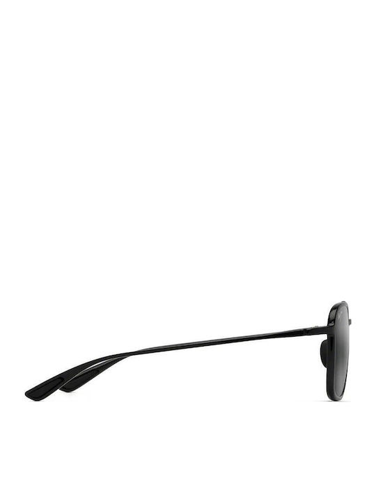 Maui Jim Keokea Men's Sunglasses with Black Plastic Frame and Black Polarized Lens 447-02