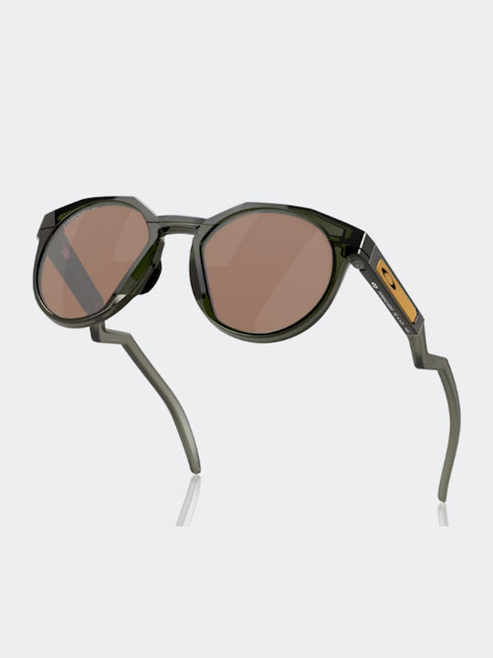 Oakley HSTN Men's Sunglasses with Green Plastic Frame and Brown Polarized Lens OO9242-03