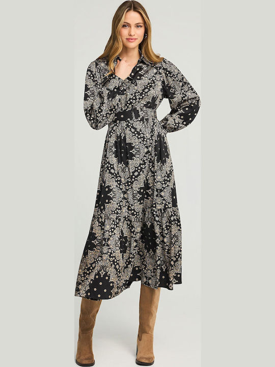 Midi Shirt Dress Satin