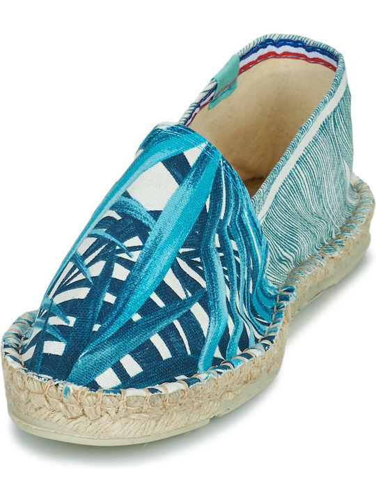 Din material textil Espadrile dama în culoarea Albastru