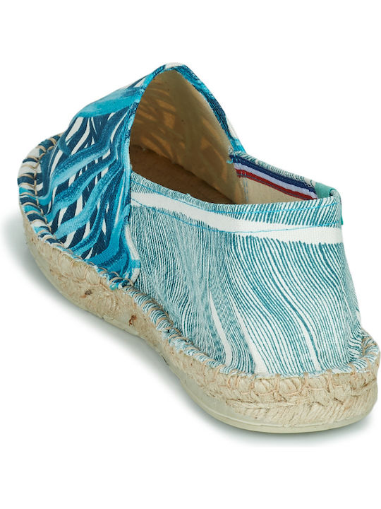 Din material textil Espadrile dama în culoarea Albastru