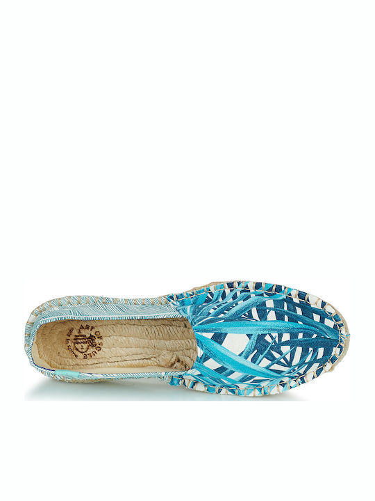 Din material textil Espadrile dama în culoarea Albastru