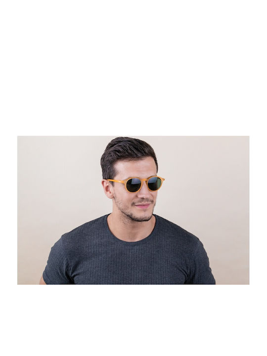 Izipizi Unisex Γυαλιά Ηλίου με Κίτρινο Κοκκάλινο Σκελετό