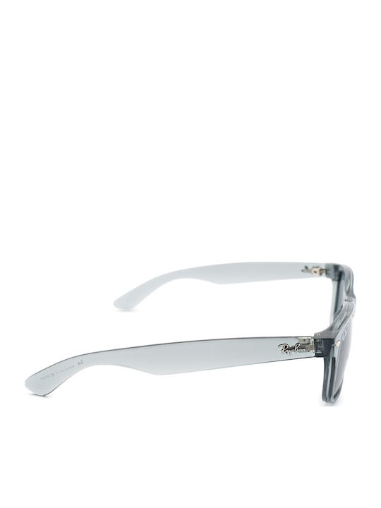 Ray Ban Wayfarer Унисекс Слънчеви Очила със Сив Пластмасов Рамка и Сини Поляризирани Лещи RB2132 6450/3R