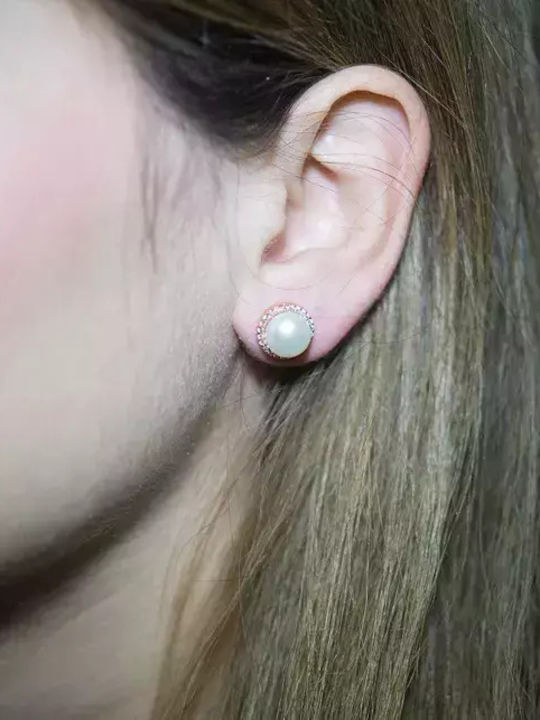 Cercei din Aur 14K cu Pietre & Perle