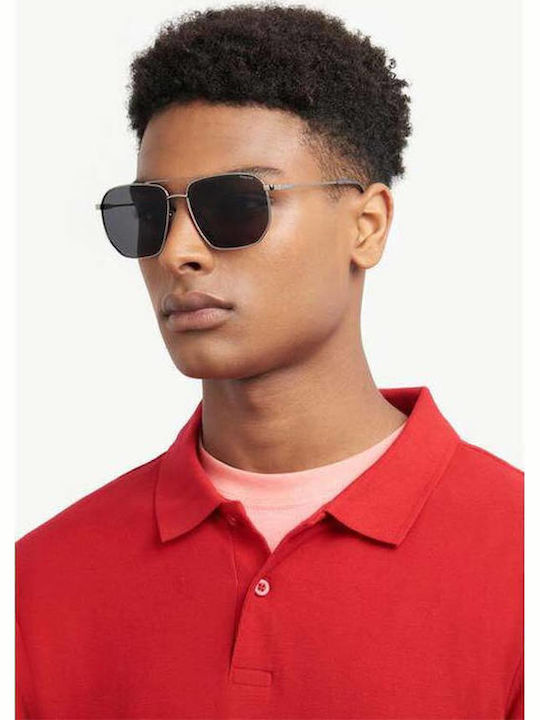 Polaroid Men's Sunglasses with Silver Metal Frame and Green Polarized Lens PLD4141/G/S/X 6LB/UC