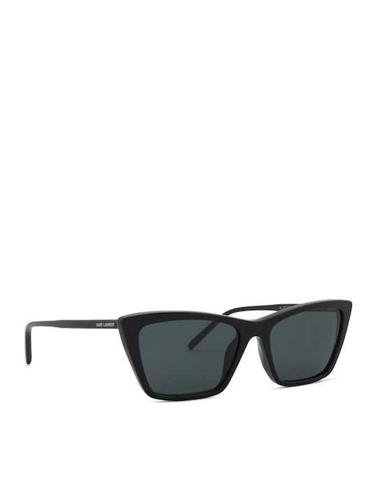 Ysl Mica Women's Sunglasses with Black Plastic Frame and Black Lens SL 737 001