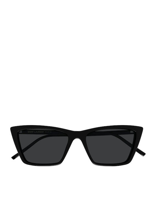 Ysl Mica Women's Sunglasses with Black Plastic Frame and Black Lens SL 737 001