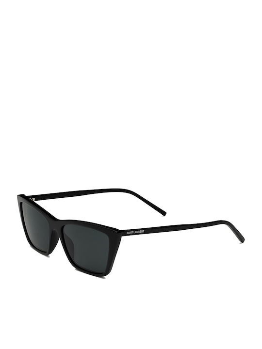 Ysl Mica Women's Sunglasses with Black Plastic Frame and Black Lens SL 737 001