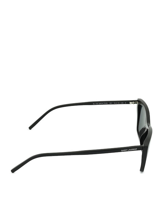 Ysl Mica Women's Sunglasses with Black Plastic Frame and Black Lens SL 737 001