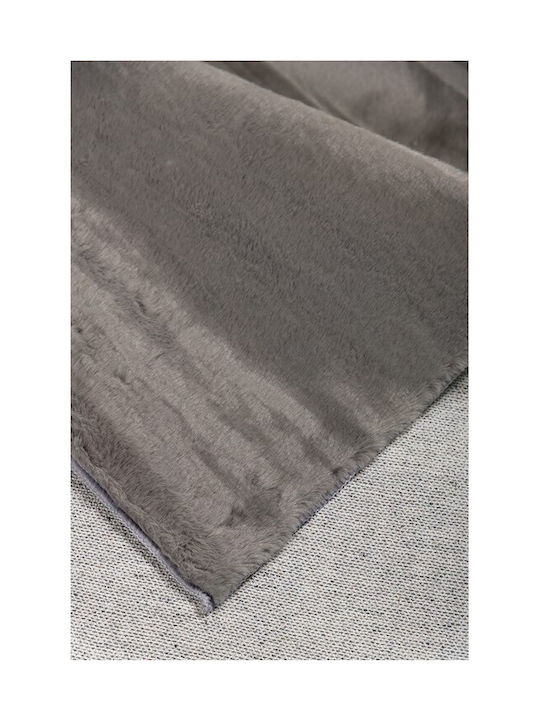 Viokarpet Krolik R04 Anti-slip Rug Rectangular Furry D Grey